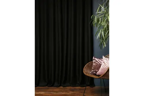 Belize Blackout Fon Perde Pilesiz 50X260, Siyah