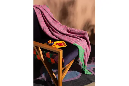 3Rd Culture Antıoche Koltuk Şalı, Pembe Antrasit