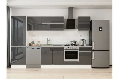 Alvinka 320X210 Cm Mutfak Dolabı, Mb E90B60S50 2 Antrasit Suntalam