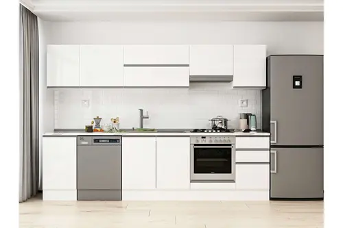 Alvinka 290X210 Cm Mutfak Dolabı, M E80S45S45 1 Beyaz Suntalam