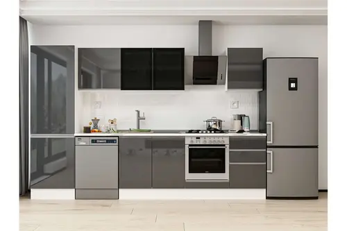 Alvinka 310X210 Cm Mutfak Dolabı, Mb E80B60S50 3 Antrasit Suntalam