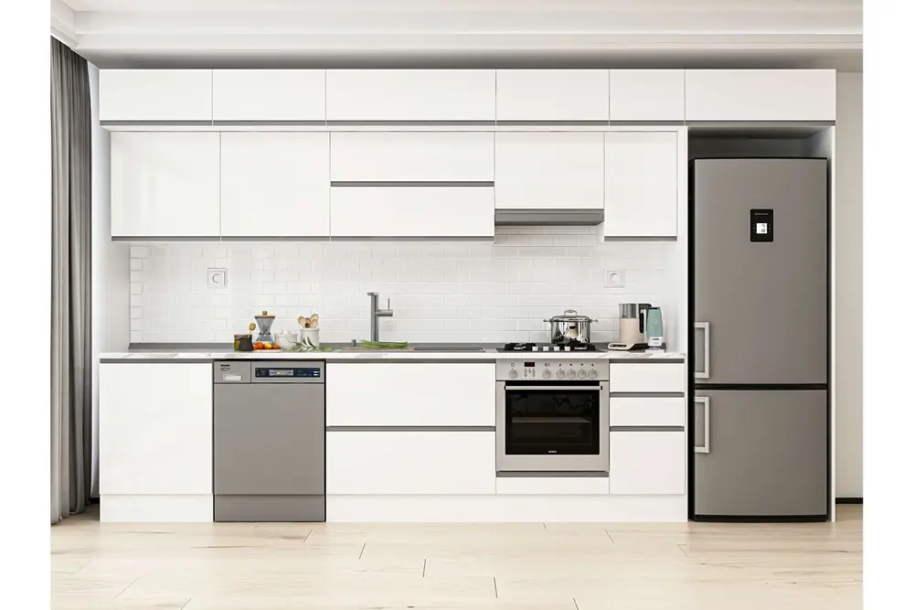 Alvinka 390X240 Cm Mutfak Dolabı, Mb E90S60S40 1 Beyaz Suntalam