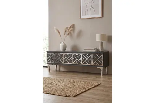 Arex Tv Sehpası Antrasit Silver 120 Cm Tsa1238As