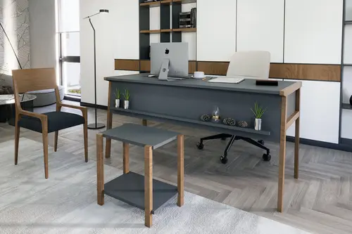 Lagomood Zenith Ofis Masa Takım, Antrasit Ceviz