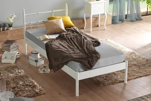 Lalas S Metal Karyola, Beyaz, 90X190