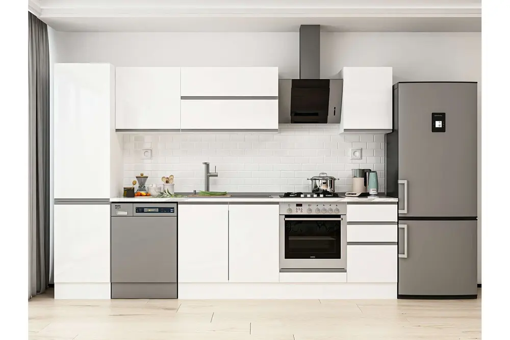 Alvinka 295X210 Cm Mutfak Dolabı, Mb E80B50S45 2 Beyaz Suntalam