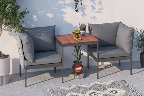 Limni Home Mini Multilounge Bahçe Balkon Koltuğu, Gri