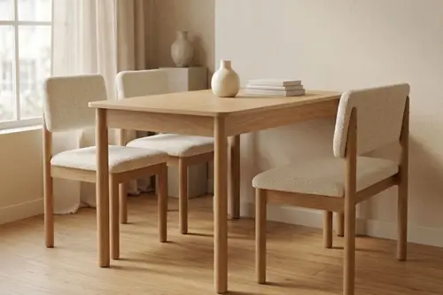 Nuu Mutfak Masa Takımı,İki Sandalye, Sırtlı Bench