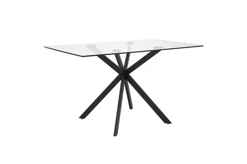 Zalika Metal Yemek Masası, Siyah, 130X80