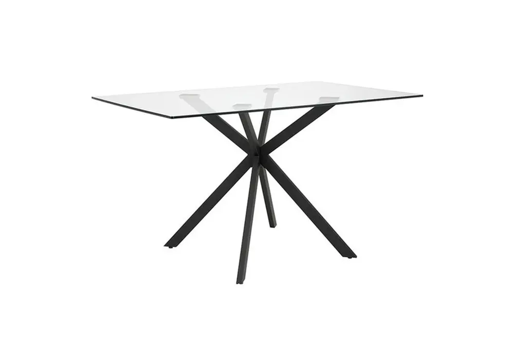 Zalika Metal Yemek Masası, Siyah, 130X80