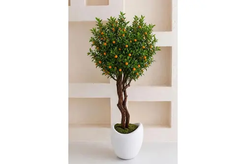 Flora Yapay Mandalina Ağacı, Islak Dokulu, 35 Dal, 200 Cm