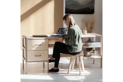 Woodesk Cadenza Ahşap Çalışma Masası, Natural Renk