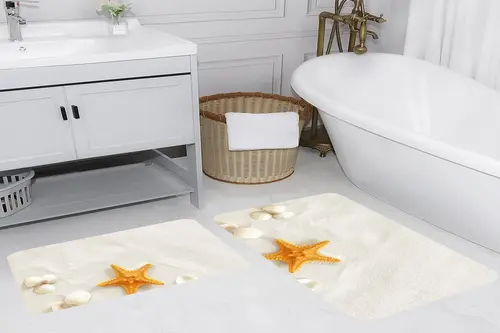 Rovigo Home Dijital Baskılı İkili Banyo Paspas Takımı Rvg5044
