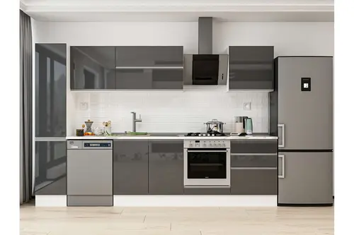 Alvinka 300X210 Cm Mutfak Dolabı, Mb E80B40S60 2 Antrasit Suntalam