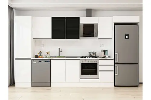 Alvinka 375X222 Cm Mutfak Dolabı, Mbb E80B50S45 3 Beyaz Suntalam