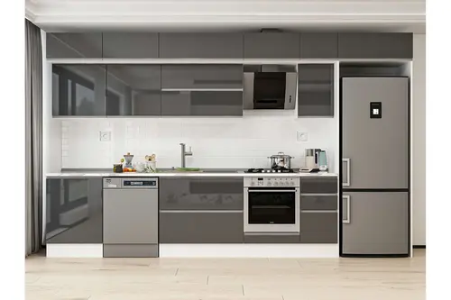 Alvinka 380X240 Cm Mutfak Dolabı, Mb E80S60S40 2 Antrasit Suntalam