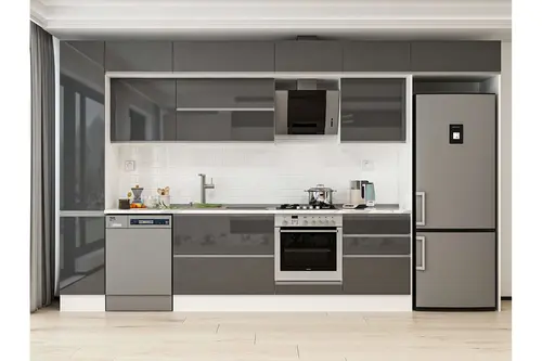Alvinka 390X240 Cm Mutfak Dolabı, Mbb E90B40S60 2 Antrasit Suntalam