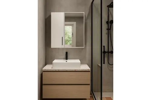 Menaro Aynalı Üst Banyo Dolabı, Beyaz