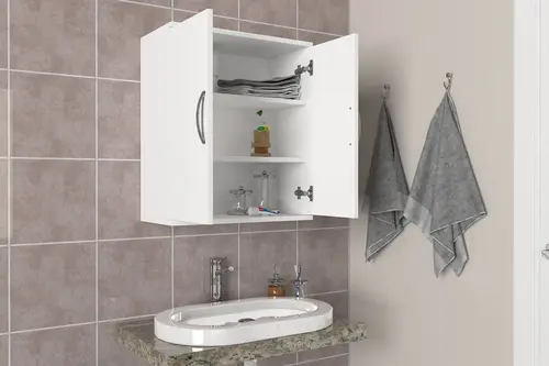 Dorpek Ravi Üst Banyo Dolabı, Beyaz