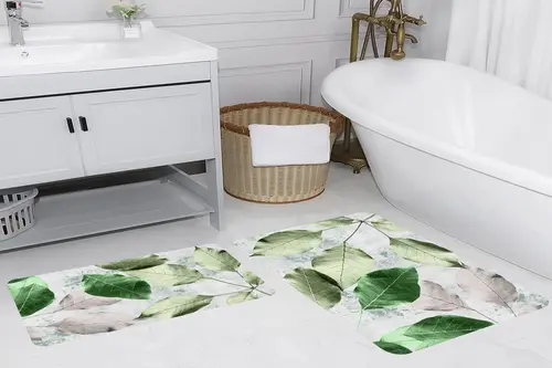 Rovigo Home Dijital Baskılı İkili Banyo Paspas Takımı Rvg5213