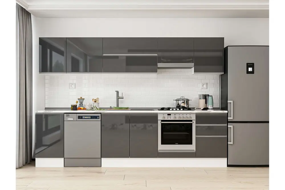 Alvinka 305X210 Cm Mutfak Dolabı, M E90S45S50 1 Antrasit Suntalam