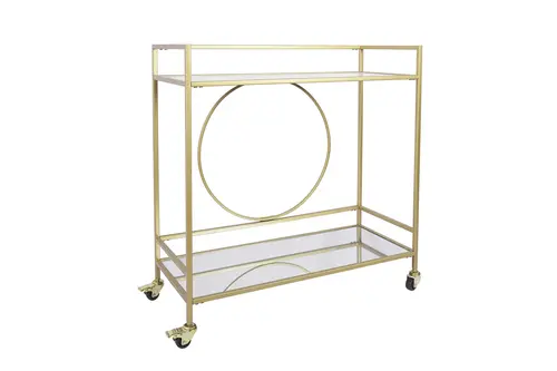 Charlotte Gold Metal Servis Arabası