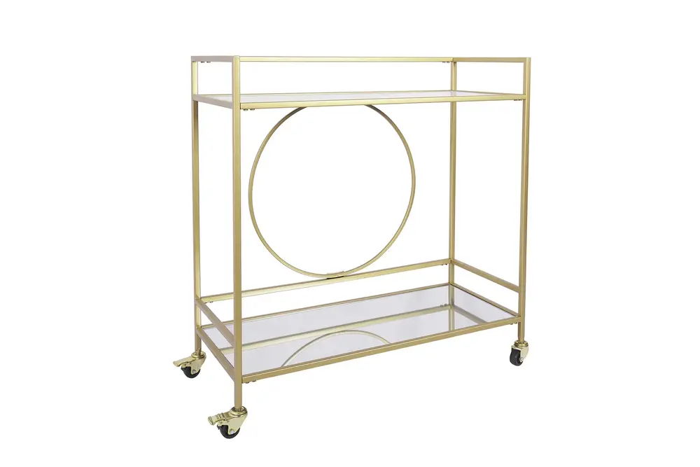 Charlotte Gold Metal Servis Arabası