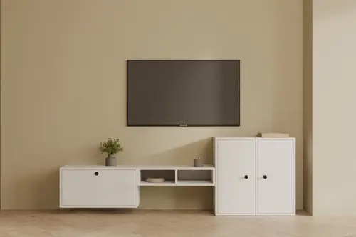 Leron Penta Modül 3 Kapaklı Duvara Monte Tv Ünitesi Mst Tvt 1019