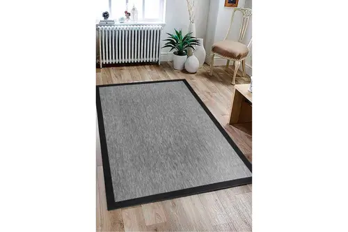 Novello Agra Hasır Dokulu Sisal Siyah Halı, 80X150