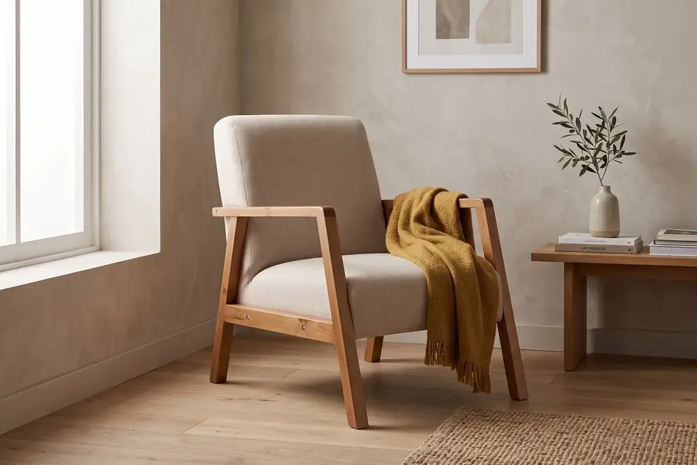Lucca Berjer Natural Ahşap, Krem