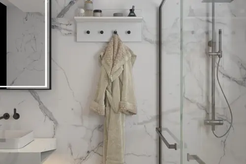Bulut Duvar Askısı, Raflı, 5 Kancalı