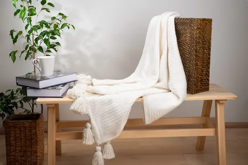 Dfn Home Softy Koltuk Şalı, Beyaz, 90X210