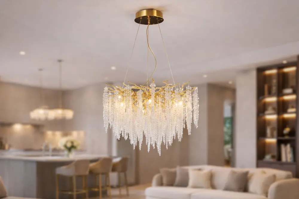 Selip Kristal Avize, 60 Cm