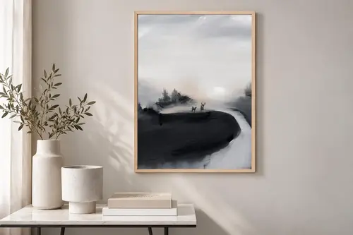 Muyika Stil Tek Dal Minimalist Tasarım Tablo