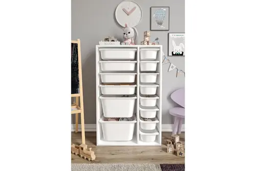 Baby Darling Large Duo 14 Sepetli Oyuncak Dolabı