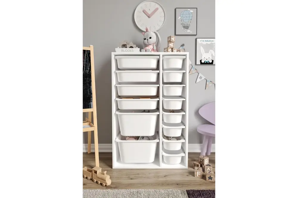 Baby Darling Large Duo 14 Sepetli Oyuncak Dolabı