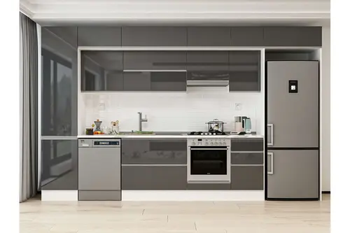 Alvinka 375X240 Cm Mutfak Dolabı, Mbb E80B50S45 1 Antrasit Suntalam