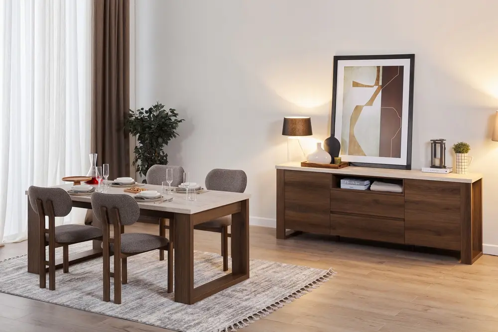 Madera Yemek Odası Takımı, 190Cm Masa