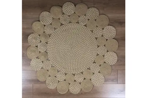 Milda Jüt Kilim 27, Yuvarlak, El Örgüsü, 140X140