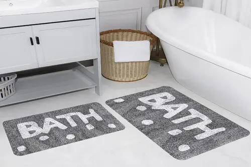 Rovigo Home Dijital Baskılı İkili Banyo Paspas Takımı, Rvg5276