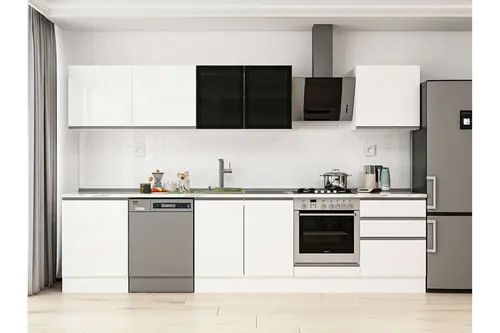 Alvinka 320X210 Cm Mutfak Dolabı, M E80S60S60 3 Beyaz Suntalam