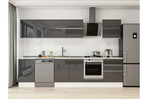 Alvinka 320X210 Cm Mutfak Dolabı, M E90S50S60 2 Antrasit Suntalam