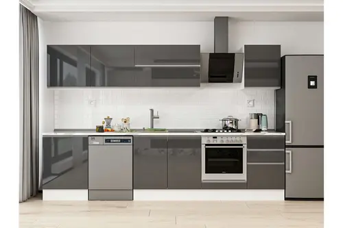 Alvinka 310X210 Cm Mutfak Dolabı, M E80S60S50 2 Antrasit Suntalam