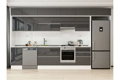 Alvinka 385X240 Cm Mutfak Dolabı, Mb E80S45S60 1 Antrasit Suntalam