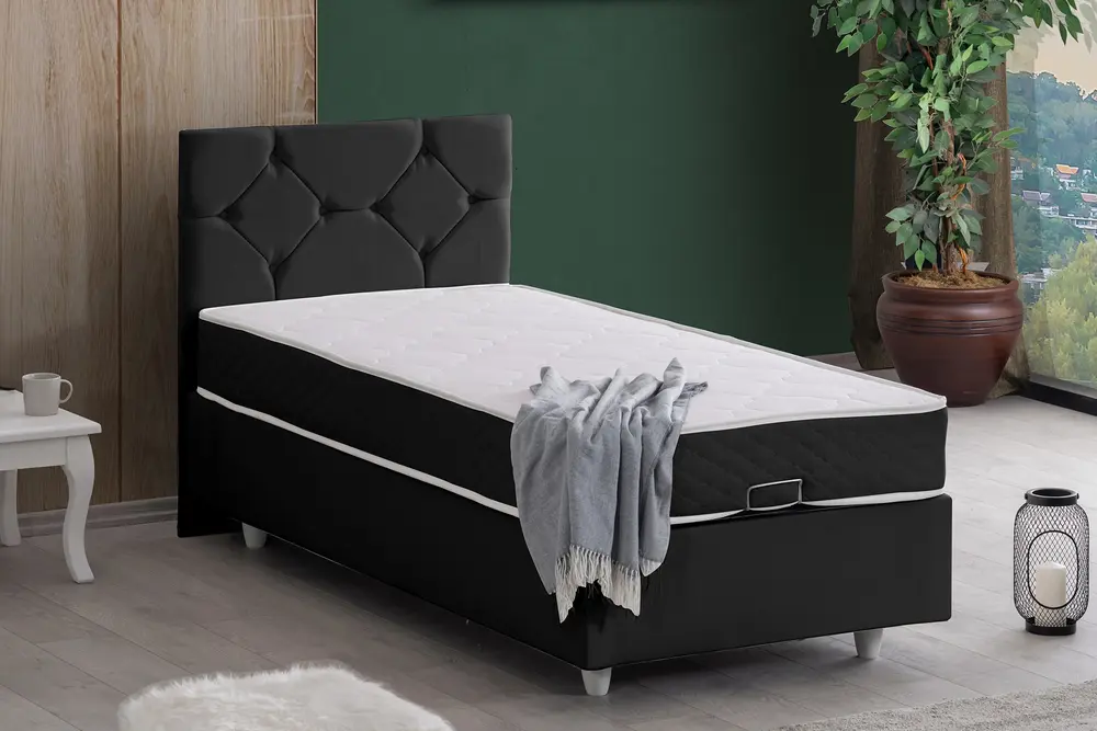 Glamis Baza Başlık Ve Yatak Seti, Antrasit 150X200