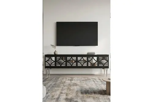 Öz Tv Sehpası Antrasit Silver 120 Cm Tsa1236As