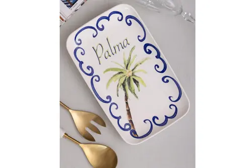 The Mia Palma Dikdörtgen Servis Tabağı 31X20 Cm