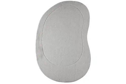 Alora Amorf Modern Yumuşak Shaggy Halı, A002, Gri, 160X230