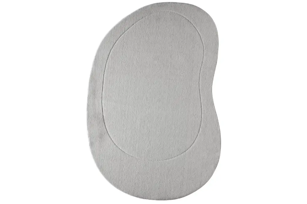 Alora Amorf Modern Yumuşak Shaggy Halı, A002, Gri, 160X230