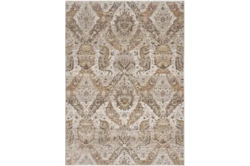 Mondelal Klasik Vintage Çiçek Desenli Halı 806, Bej, 80X150